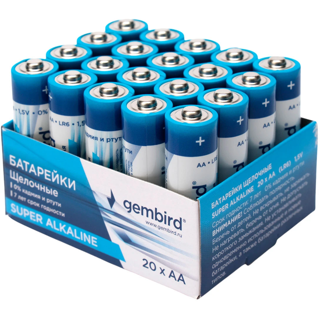 Батарейка Gembird GB-LR6-20B (AA, 20 шт.) - фото 2