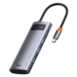 Док-станция Baseus Metal Gleam Series 5-in-1 Type-C HUB Grey (WKWG020013)
