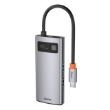 Док-станция Baseus Metal Gleam Series 4-in-1 Type-C HUB Grey (CAHUB-CY0G)