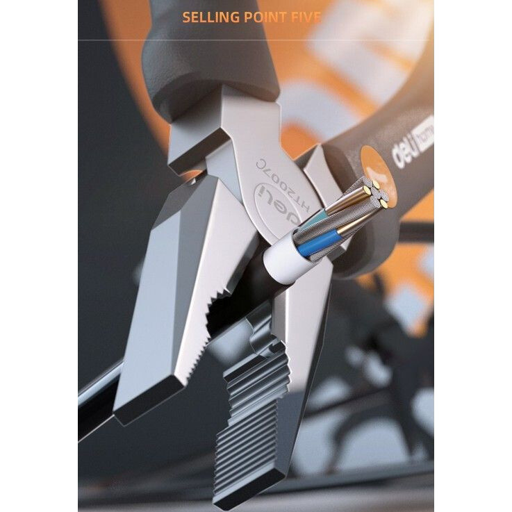 Пассатижи Deli HT2007C Home Gray - фото 4