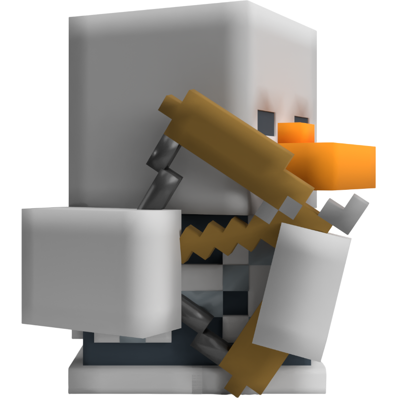 Фигурка-утка Numskull TUBBZ Minecraft: Skeleton (First Edition) - NS5281 - фото 3