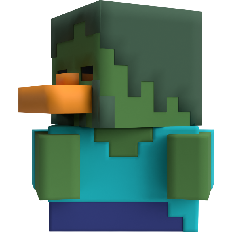 Фигурка-утка Numskull TUBBZ Minecraft: Zombie (First Edition) - NS5280 - фото 2