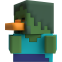 Фигурка-утка Numskull TUBBZ Minecraft: Zombie (First Edition) - NS5280 - фото 2