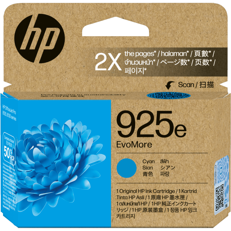 Картридж HP 4K0W0PE (№925e) Cyan