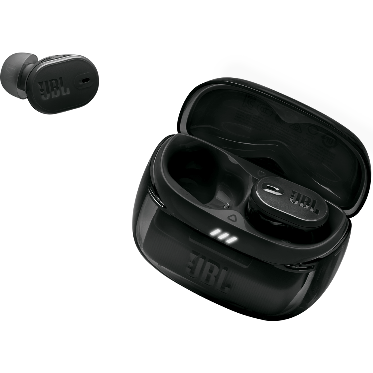 Гарнитура JBL Tune Buds 2 Ghost Edition Black - JBLTBUDS2GBLK - фото 4