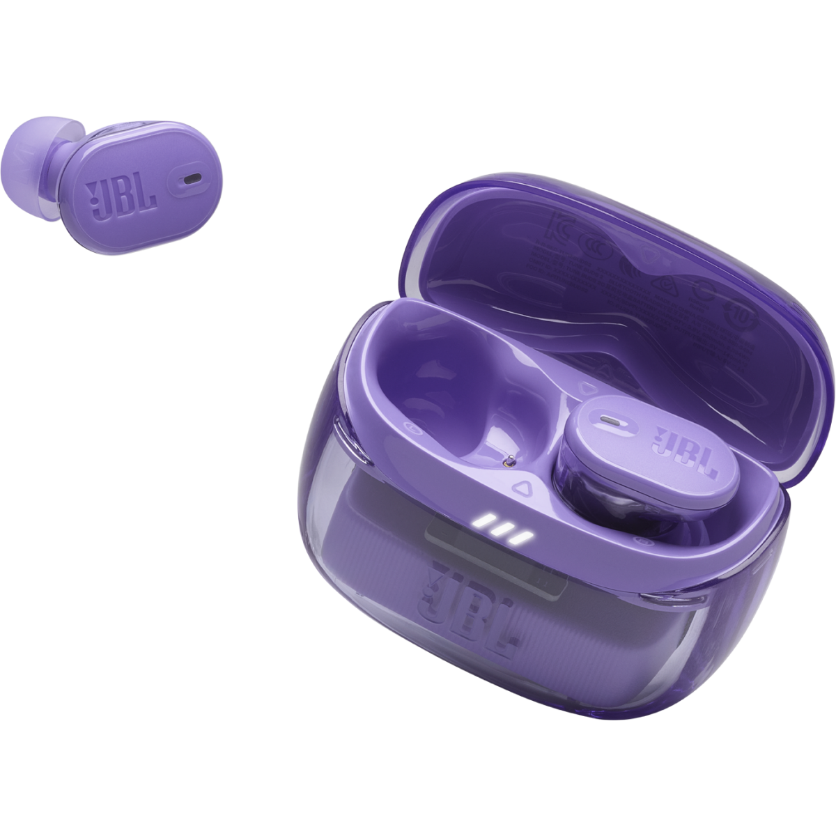 Гарнитура JBL Tune Buds 2 Ghost Edition Purple - JBLTBUDS2GPUR(MAE) - фото 4