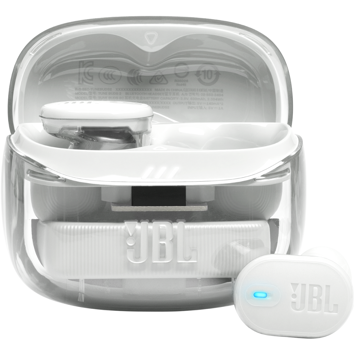 Гарнитура JBL Tune Buds 2 Ghost Edition White - JBLTBUDS2GWHT