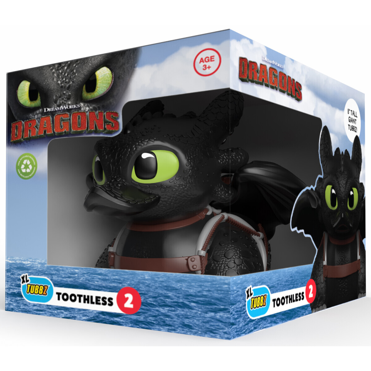 Фигурка-утка Numskull TUBBZ How To Train Your Dragon: Toothless (Giant XL Edition) - NS5286 - фото 5