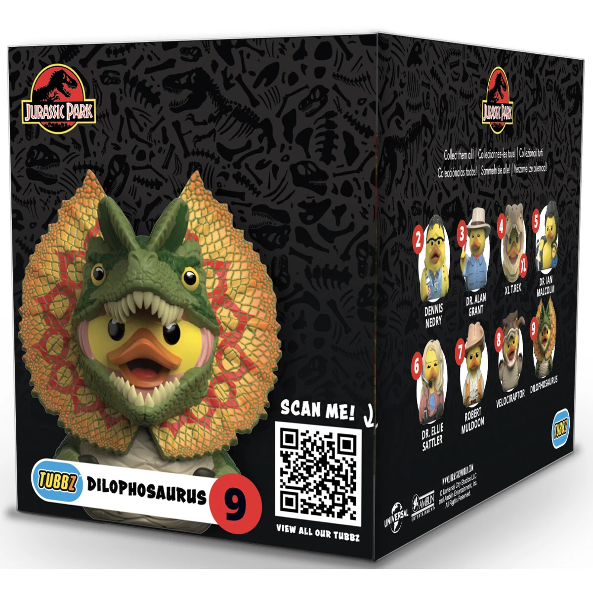 Фигурка-утка Numskull TUBBZ Jurassic Park: Dilophosaurus (Boxed Edition) - NS4786 - фото 2