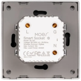 Умная розетка MOES Zigbee Smart Wall Socket Black (ZK-EU16M-BK-MS)
