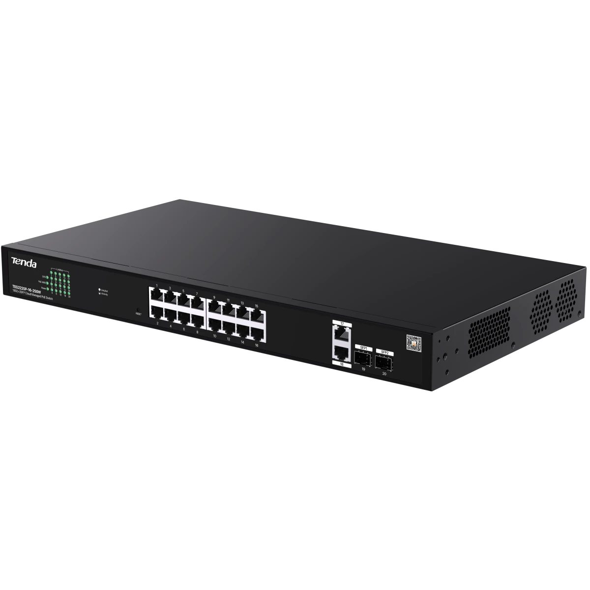 Коммутатор (свитч) Tenda TEG2220P-16-250W - фото 2
