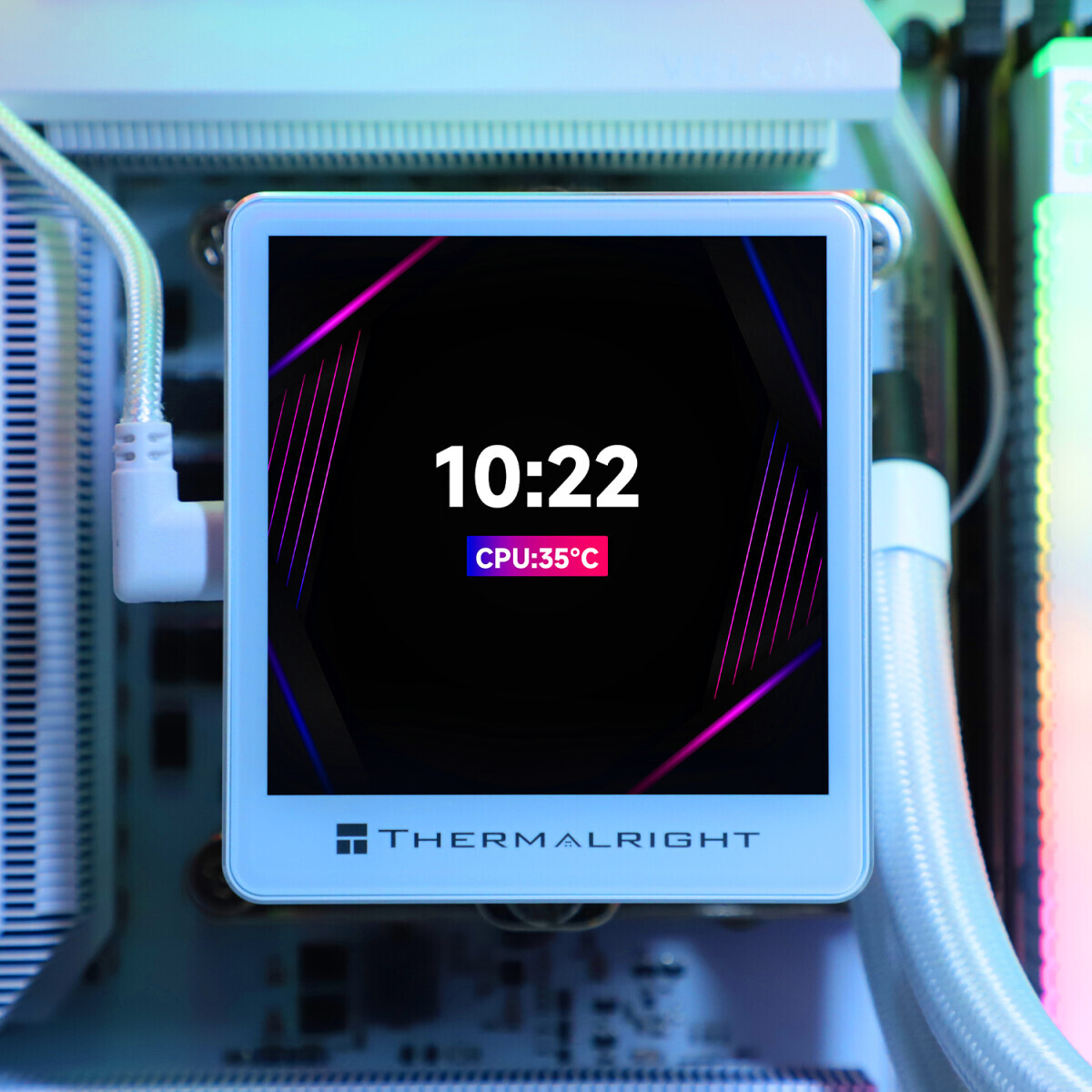 Система жидкостного охлаждения Thermalright Grand Vision 240 ARGB White - G-VISION-240-WH-ARGB - фото 9