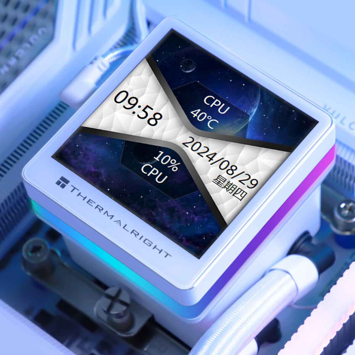 Система жидкостного охлаждения Thermalright Grand Vision 360 White ARGB - G-VISION-360-WH-ARGB - фото 5