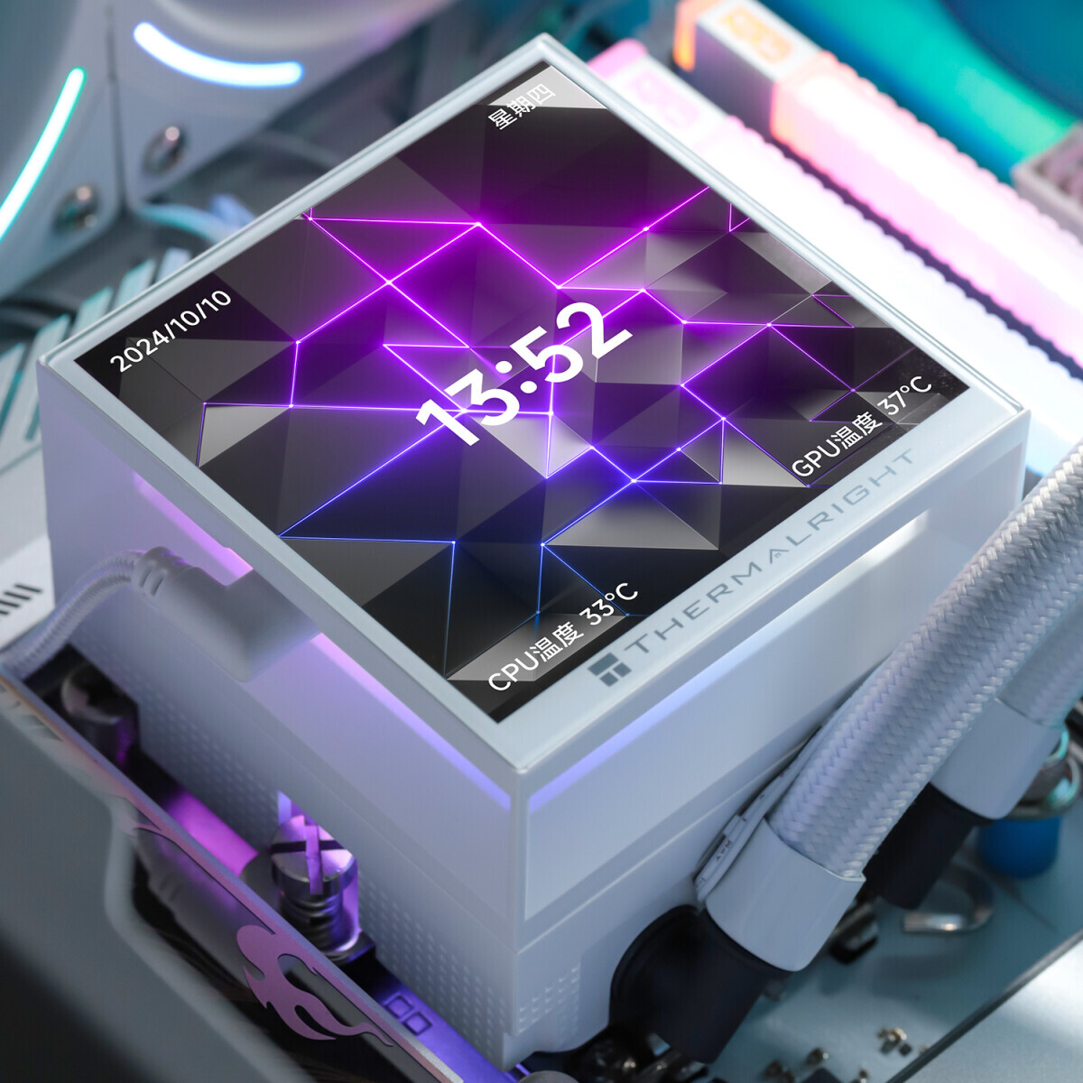 Система жидкостного охлаждения Thermalright Hyper Vision 360 White ARGB - H-VISION-360-WH-ARGB - фото 9