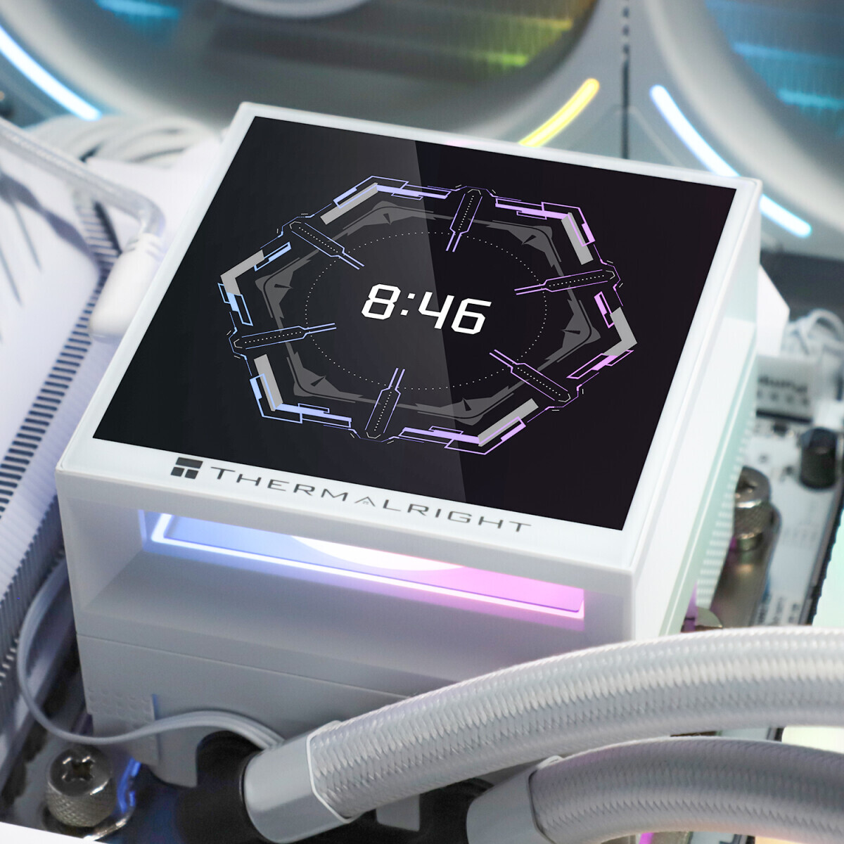 Система жидкостного охлаждения Thermalright Hyper Vision 360 White ARGB - H-VISION-360-WH-ARGB - фото 12