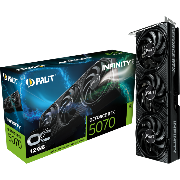 Видеокарта NVIDIA GeForce RTX 5070 Palit Infinity 3 OC 12Gb (NE75070S19K9-GB2050S) - фото 9