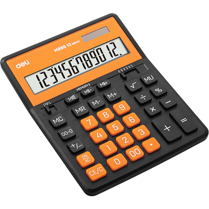 Калькулятор Deli EM888A Black/Orange - EM888A-BK-OR