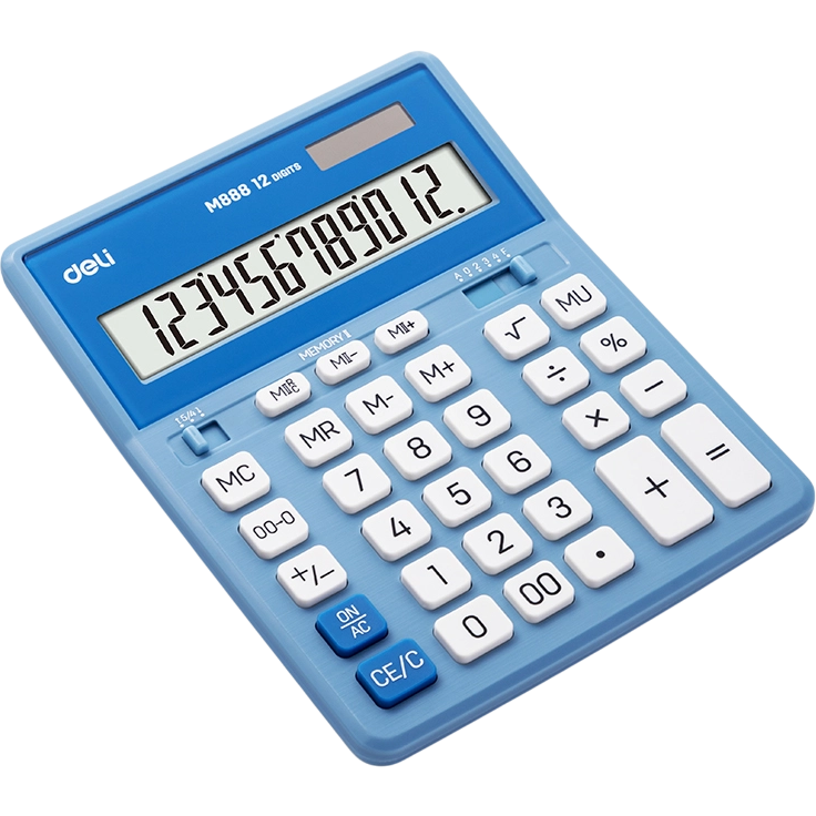Калькулятор Deli EM888A Blue - EM888A-BL