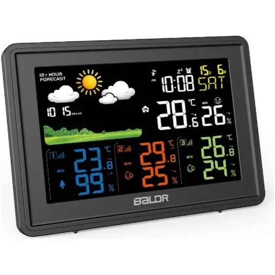 Метеостанция BALDR B0359WST4H4PR Black - B0359WST4H4PR-BLACK - фото 3