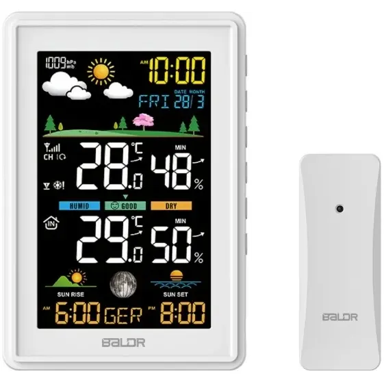 Метеостанция BALDR B0360WST2H2PR-V3 White - B0360WST2H2PR-V3-WHITE
