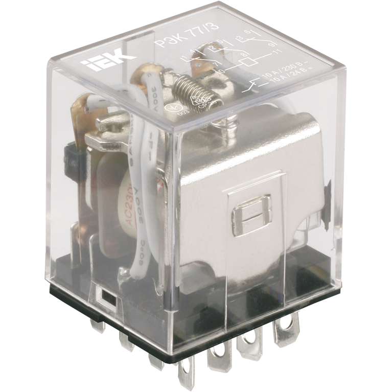 Реле промежуточное IEK ONI РЭК77/3 10А 220В 3ПК - RRP10-3-10-220A