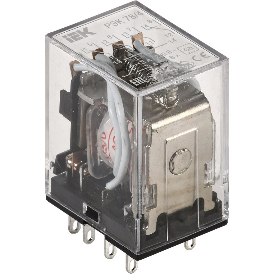 Реле промежуточное IEK ONI РЭК78/4 3А 24В 4ПК - RRP20-4-03-024A