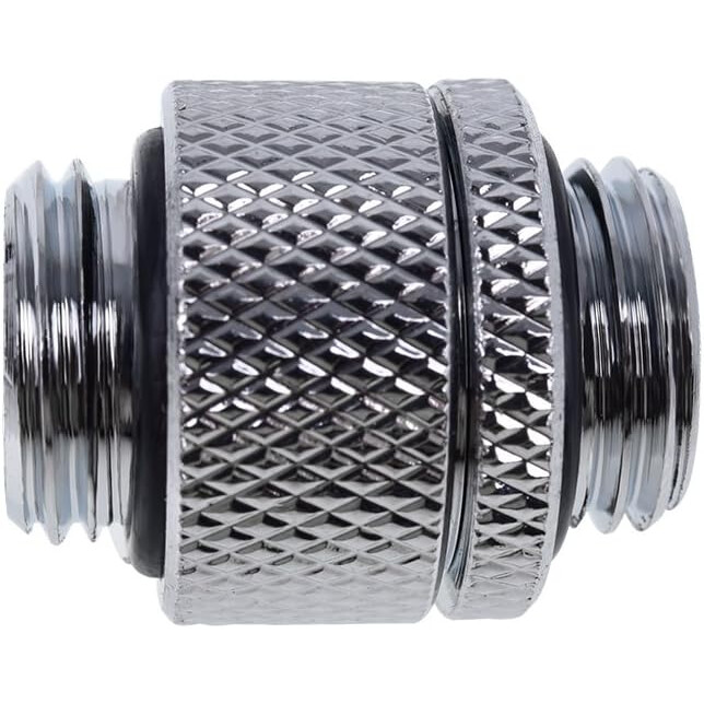 Поворотный адаптер для СЖО Alphacool Eiszapfen double nipple rotatable - chrome (17245)