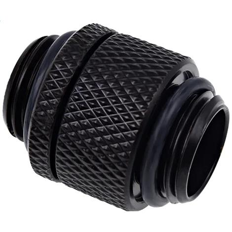 Поворотный адаптер для СЖО Alphacool Eiszapfen double nipple rotatable - deep black (17244)