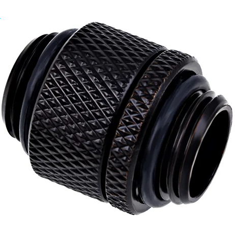 Поворотный адаптер для СЖО Alphacool Eiszapfen double nipple rotatable - deep black (17244) - фото 2