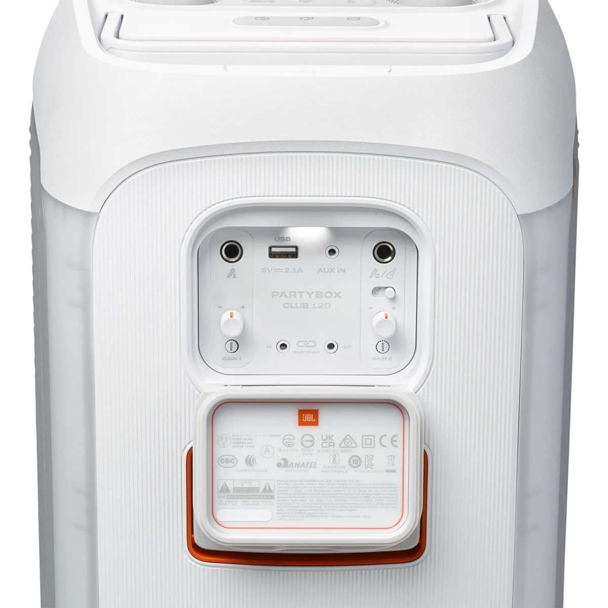 Портативная акустика JBL PartyBox Club 120 White - JBLPBCLUB120SWUK - фото 10