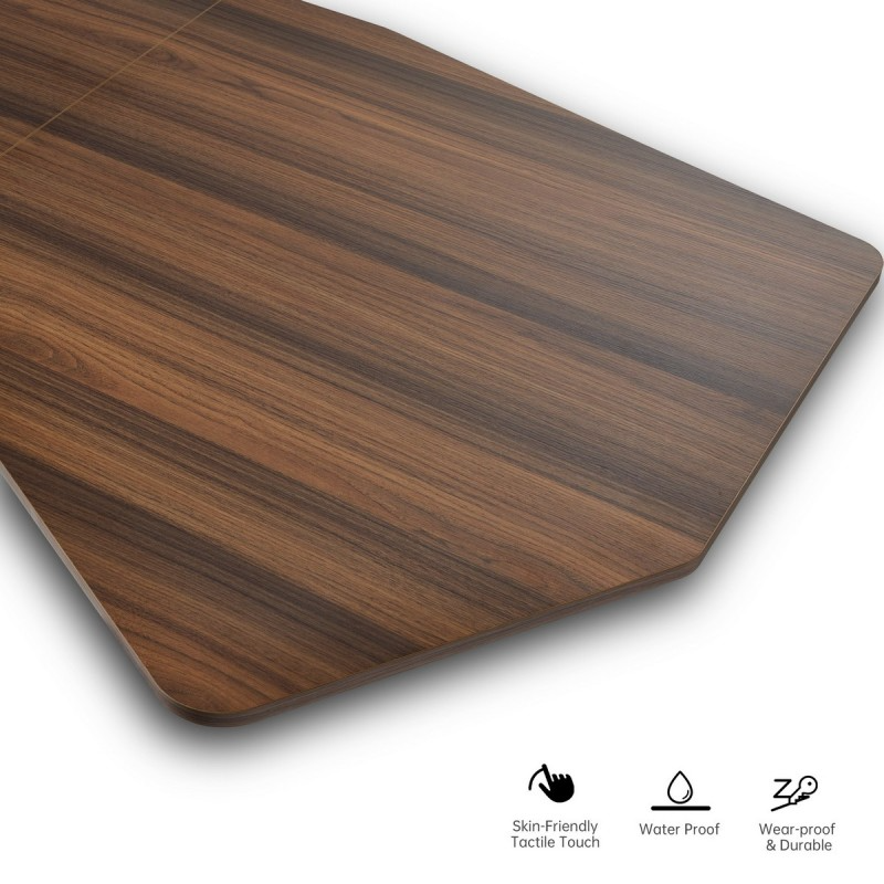 Компьютерный стол Eureka ERK-EDI-HTG-WN (Heptagon) - ERK-EDI-HTG-WN-1-US - фото 3