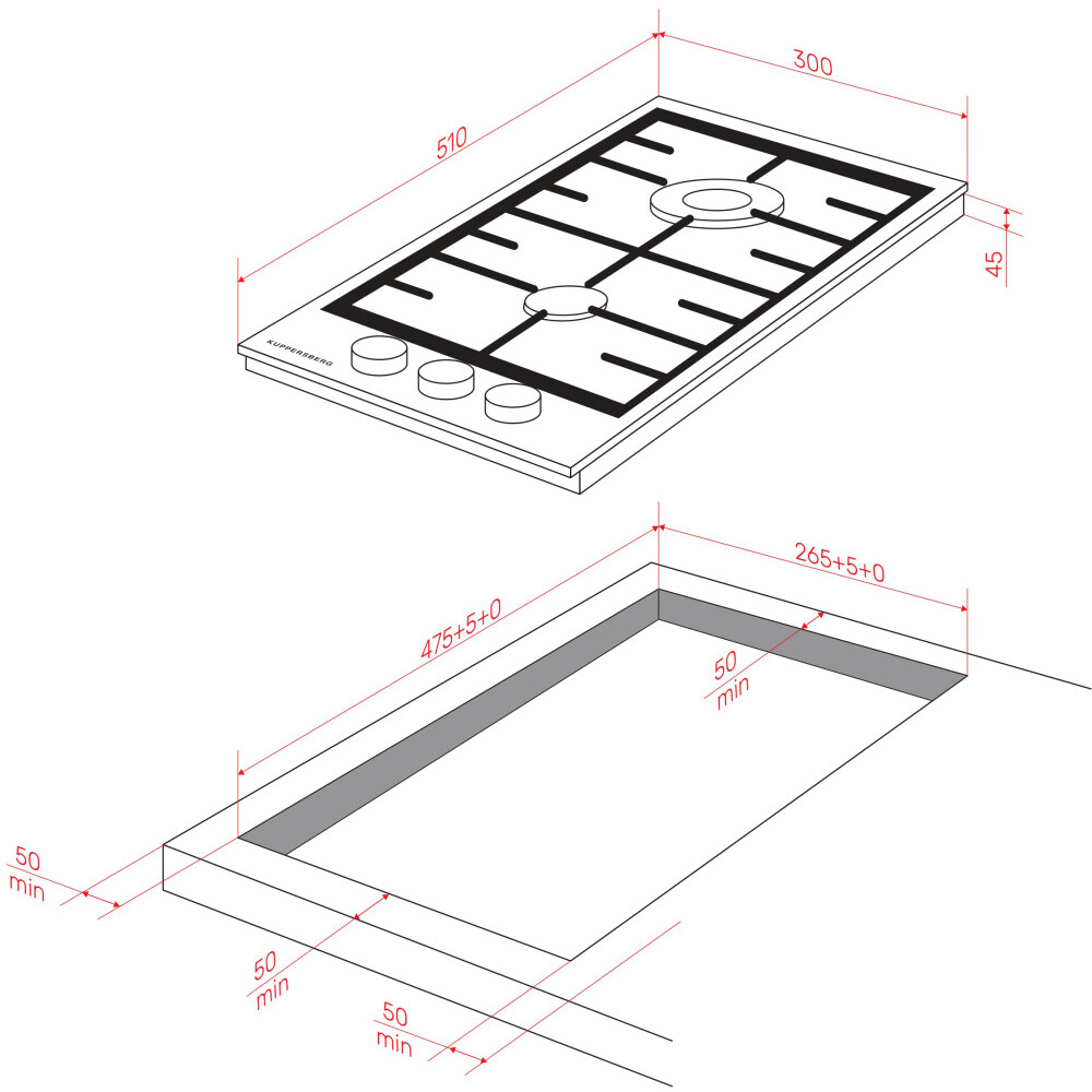 Газовая варочная панель Kuppersberg FG 36 W - фото 5