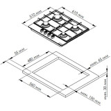 Газовая варочная панель Kuppersberg TG 68 B