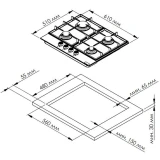 Газовая варочная панель Kuppersberg TS 68 X