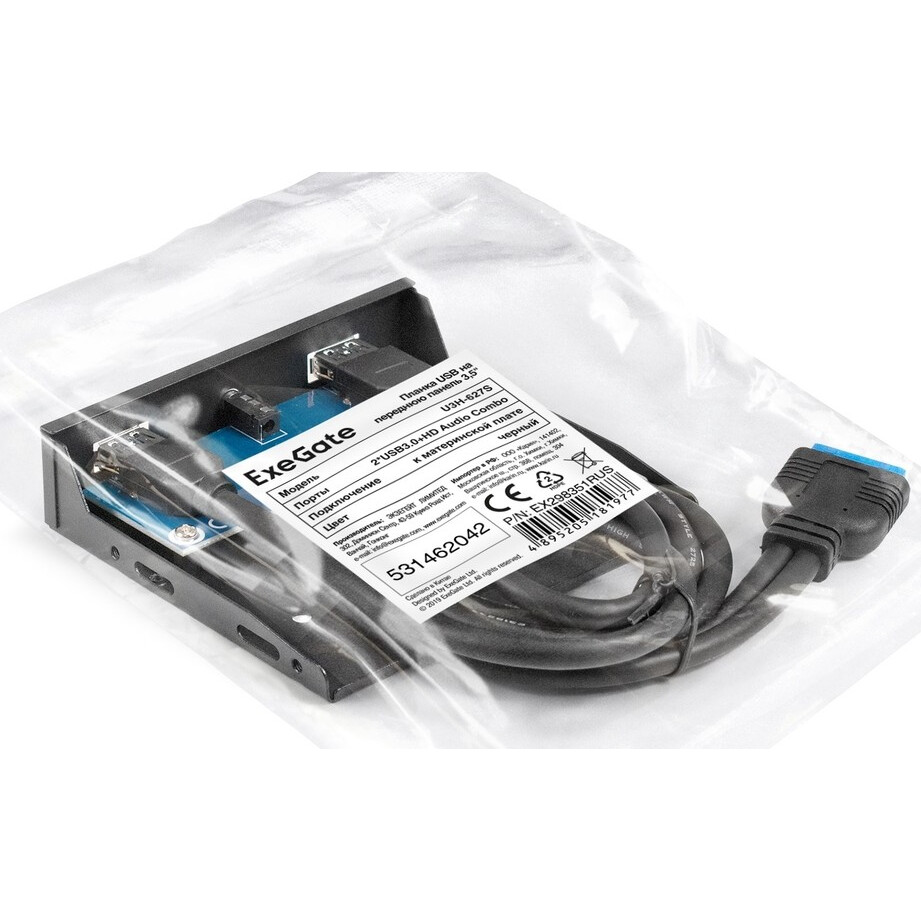 Передняя панель портов ExeGate U3H-627S - EX298351RUS - фото 5