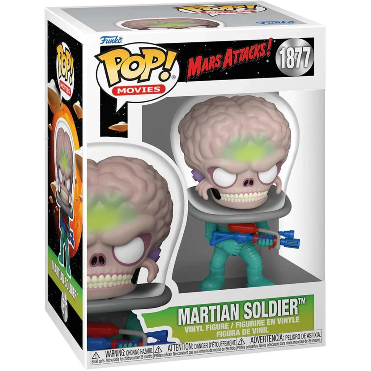 Фигурка Funko POP! Movies Mars Attacks Martian Soldier - 83566 - фото 2