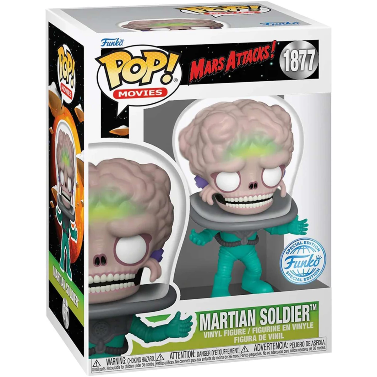 Фигурка Funko POP! Movies Mars Attacks Martian Soldier (84462) - фото 2