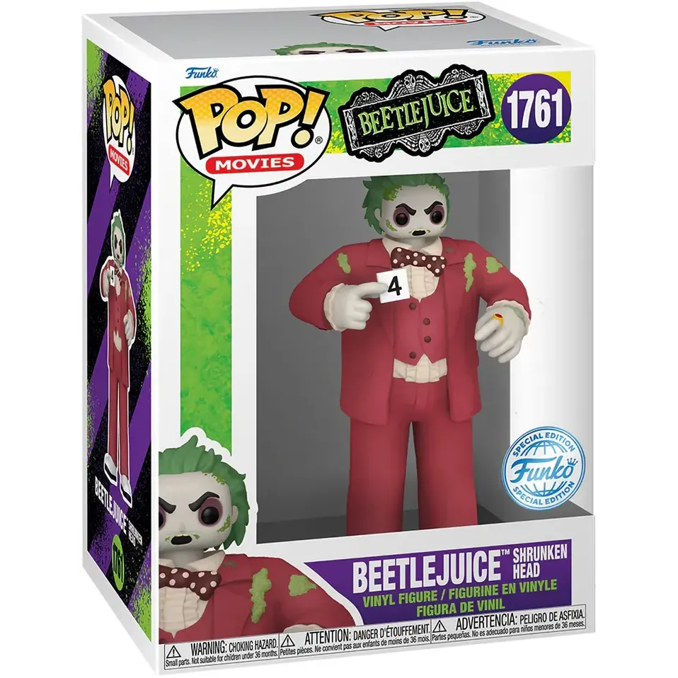 Фигурка Funko POP! Movies Beetlejuice S3 Beetlejuice (Shrunken Head) - 84862 - фото 2