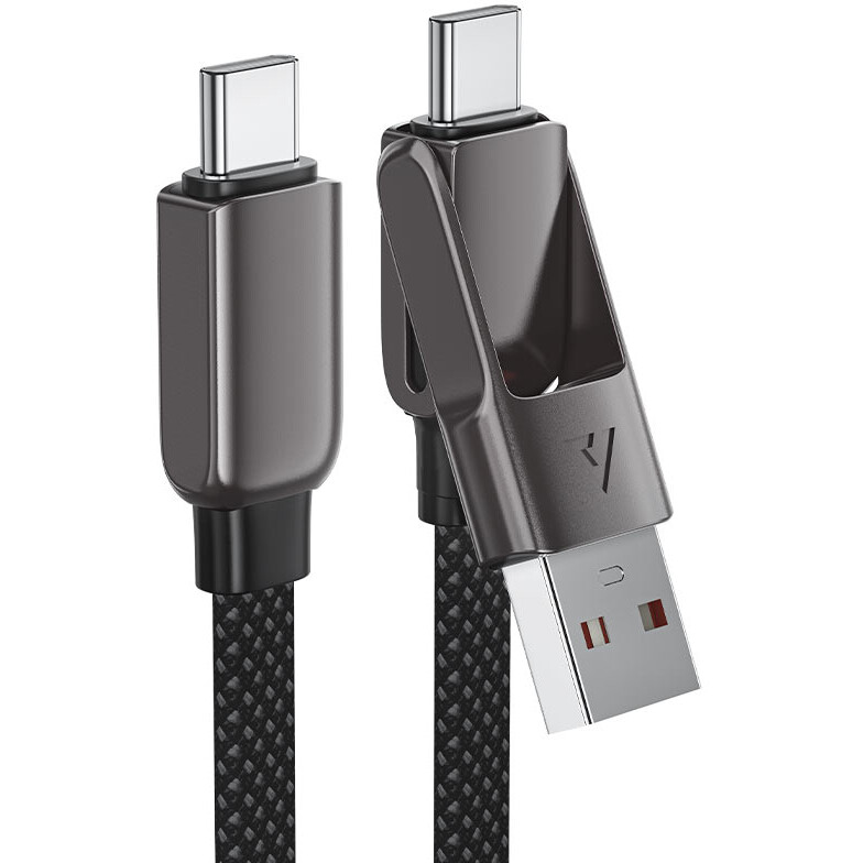 Кабель USB Type-C - USB/USB Type-C, 1.2м, ACEFAST AF-C13-04-BK - фото 3