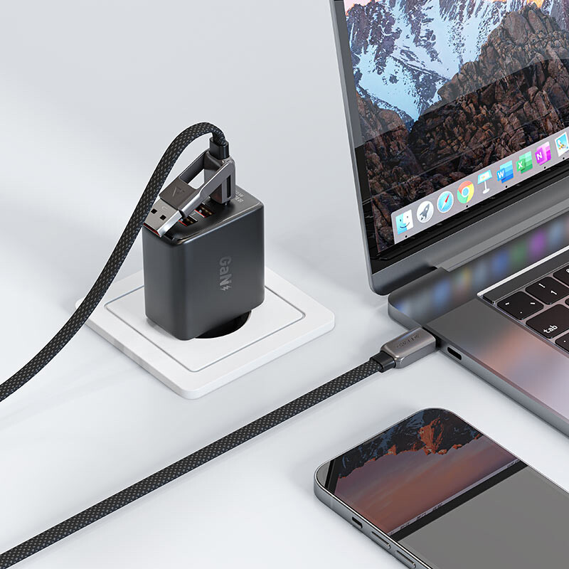 Кабель USB Type-C - USB/USB Type-C, 1.2м, ACEFAST AF-C13-04-BK - фото 4