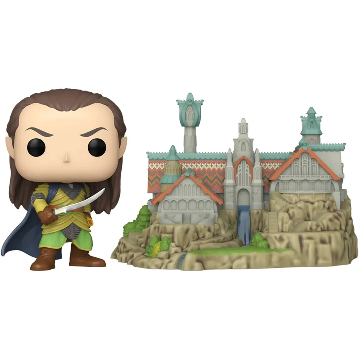 Фигурка Funko POP! Town LOTR S8 Elrond with Rivendell - 83787