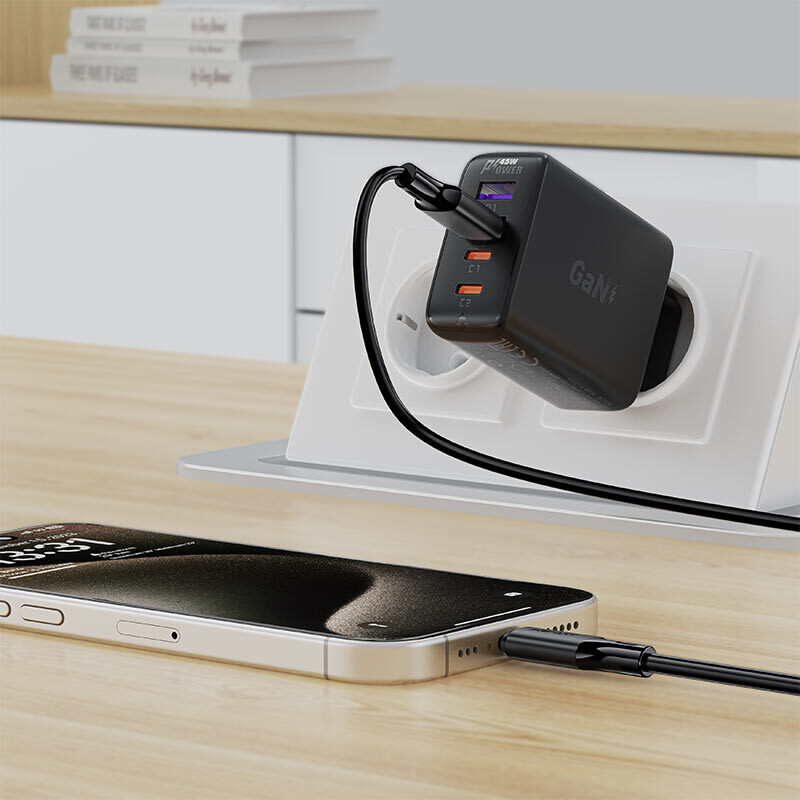 Кабель USB - USB Type-C, 1.2м, ACEFAST AF-C17-04-BK - фото 5