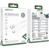 Кабель USB - USB Type-C, 1.2м, ACEFAST AF-C18-04-WH