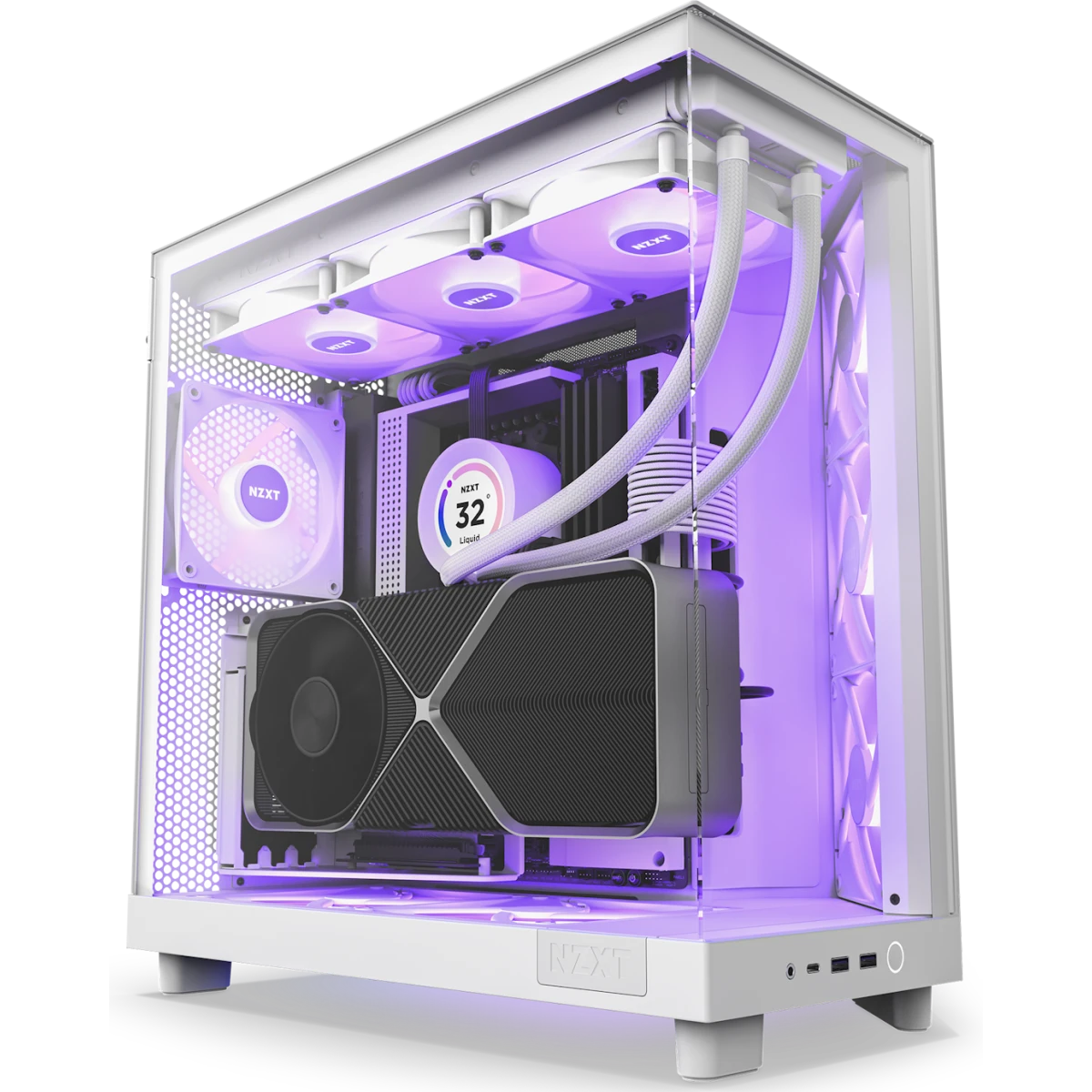 Корпус NZXT H6 Flow RGB White - CC-H61FW-R1