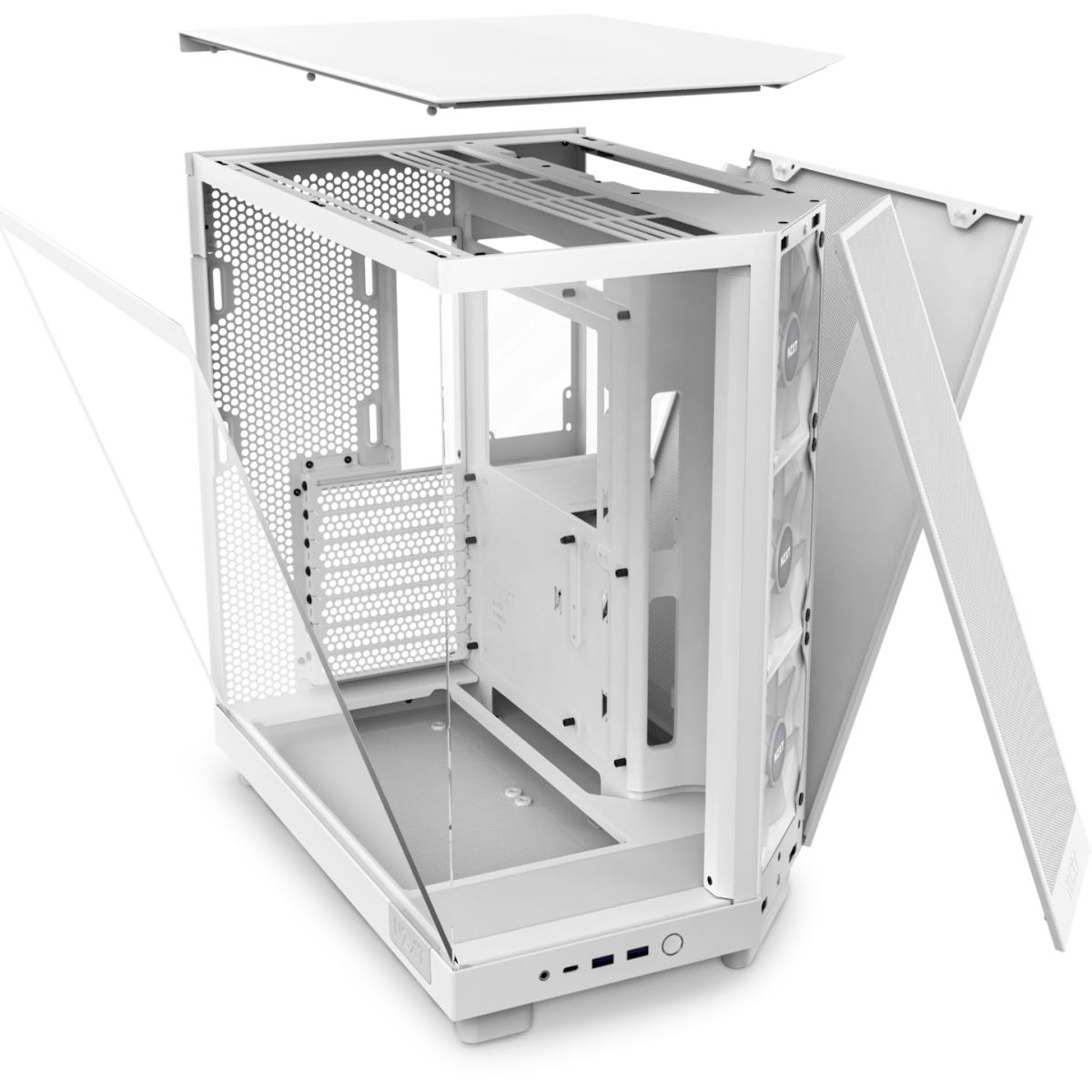 Корпус NZXT H6 Flow RGB White - CC-H61FW-R1 - фото 6