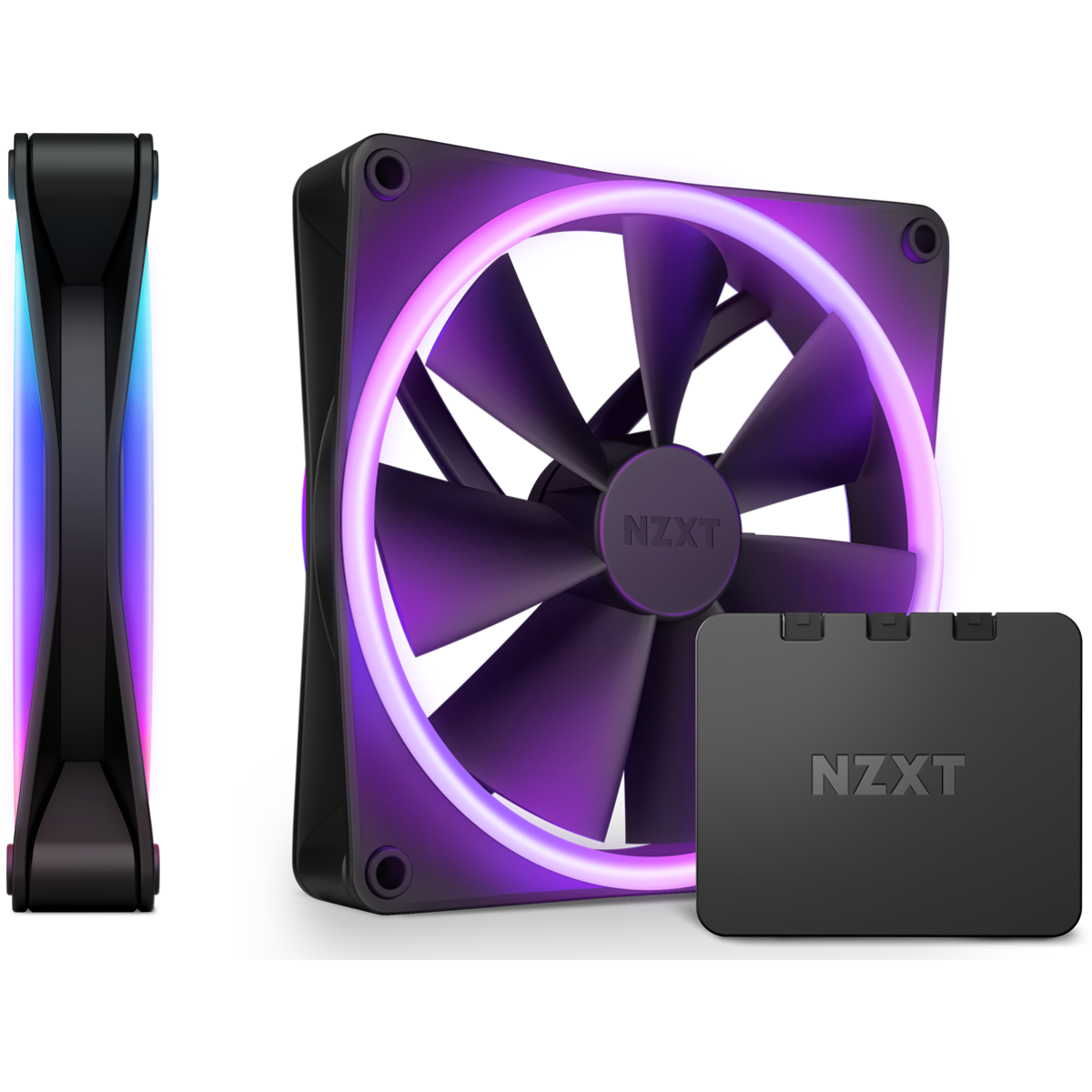 Вентилятор для корпуса NZXT F140 RGB DUO Black Twin Pack - RF-D14DF-B1