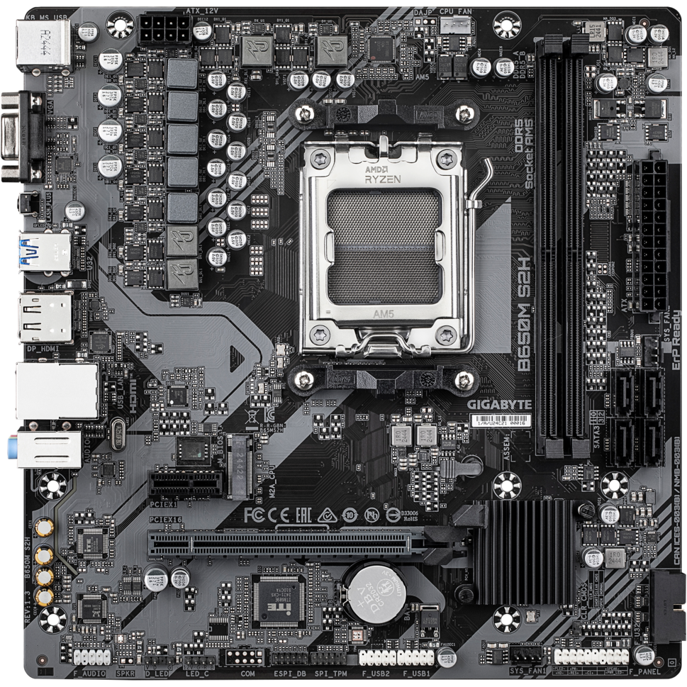 Материнская плата Gigabyte B650M S2H (rev. 1.3)