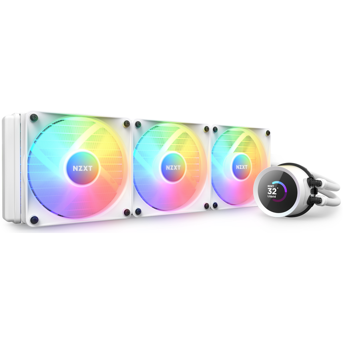 Система жидкостного охлаждения NZXT Kraken 360 RGB White (RL-KR360-W1)