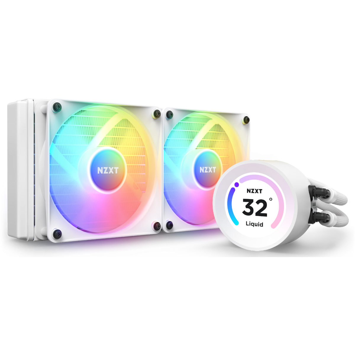 Система жидкостного охлаждения NZXT Kraken Elite 240 RGB White (RL-KR24E-W1)