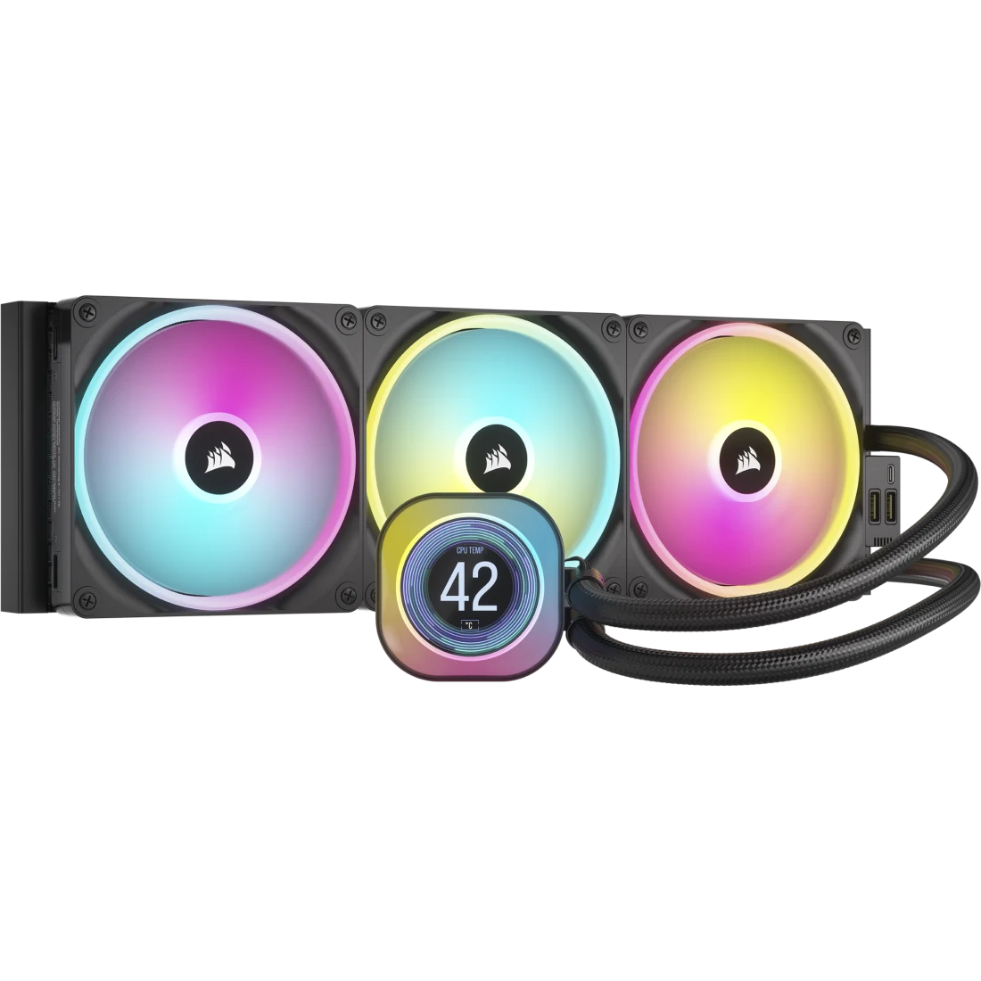 Система жидкостного охлаждения Corsair iCUE LINK H170i LCD RGB (CW-9061009-WW)